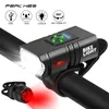 T6 LED Bicycle Light Conjunto de 10w 1000lm USB recarregável Power Display Bike Fartlight Taillight Luz Luz Bicicleta Acessórios de bicicleta