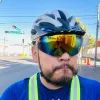 okulary rowerowe hełm diezę soczewki TT MTB Rower Rower Aero Hełm przezroczysty szary żółty kolory obiekty