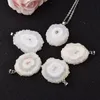 1 pc Natural White Agate Bloem Pendant ketting Kristal Agaat genezing Stone Minerale sieraden Zelfgemaakt voor dames souvenir geschenken