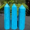 80-100G Natural Turquoise Crystal Wand Pink Quartz Point Gemstone Tower Mineral Healing 1st