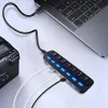 Hubs USB Hub 3.0 Hub USB 3 0 Multi USB rozdzielacz USB 3 HAB Użyj zasilającej adapter USB 2.0 Port Hub 7 z akcesoriami komputerowymi przełącznika