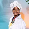 Roupas étnicas Flor de turbante africana preto Pré-amarrado Diamantes espumantes Bandas de cabeceira para mulheres