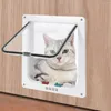 Kattbärare Pet Door Abs Strong Flap 4 Way Locking Auto-stängande Gates Säkerhet för Home Dog Puppy