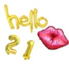 1set Hello 30 ballons 16 pouces Numéro de grande taille Balloons en papier à lèvres Rose Or 30e anniversaire Party THEME DEARTROP DÉCORATIONS