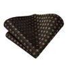 Ties cravatte al collo Hi cravatta psialey seta oro nero elegante cravatta da uomo sposa da uomo tasca da uomo tasca quadrata cufflinks accessori all'ingrosso designac240410