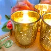 1P gouden zilveren kaarsenhouders Mercury Glass Tealight Holder Votief Candle Cup voor Home Decor Wedding Centerpieces Party Supplies