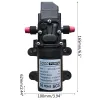 12V Diaphragm Water Pump 6 L/Min 130 PSI 12 Volt DC Fresh Water Pump Self Priming Sprayer Pump for RV Camper Marine Boat