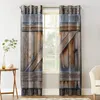 Wood Door Window Curtain Home Decor Curtains for Living Room Bedroom Kitchen Curtain Panel