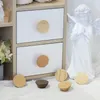 Wood Cabinet Door Pull Knobs Natural Wooden Round Drawer Wardrobe Furniture Handles Closet Dressing Table Pulls Knob Hardware