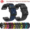 26 22 мм Quick Fit Watch Band для Garmin Fenix 6x Pro 5x 3 HR Enduro Silicone Easyfit Band для Garmin Fenix 6 6 Pro 5 5 Plus