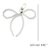 Keychains Bowknot Charm Phone Strap Imitation Pearl Keychain Acrylique Perle Course Femme Bag Ornement Bo