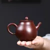 1pc Handmade Purple Clay Teapot Raw Ore Household Kettle Yixing Tea Pot Famous Chinese Tea Ceremony Customized Gifts 180ml