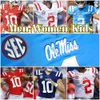 10 Eli Manning Ole Miss Rebels Jersey Dk Metcalf Mike Wallace Chad Kelly Elijah Moorion Eay Keidron Blue Red Custom College Men women Kids Football Jah