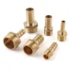 Mässingsrörmontering 6mm - 25mm 8 10mm slang Barb svans 1/8 "1/4" 3/8 "1/2" 3/4 "1" BSP Male Connector Joint Copper Copper Adapter