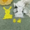 Coniglio Pasqua Knife Stampo Biglietto fai -da -te Punch Punch Scrapbooking Modello di goffa MEGGIO MEMPATI