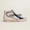 Designer schoenen High-Top Sneakers Goldenlys Gooseity Dames Nieuwe release Italië Brands Mid Slide Star Fashion Pink-Gold Glitter Classic Leopard White Do-Old Dirty