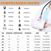 Brothock 3 Pairs Sport Compression Socks Men 20-30 mmhg Run Nurse Flight Socks for Edema Diabetic Varicose Veins 240322