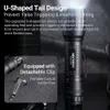 Nextorch ta30c Max Tactical Flashlight- 높은 루멘, 충전 가능, 소형, 5 개의 모드, 스트로브, 세라믹 비드, 야외 비상을위한 부러진 창