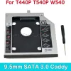 CHIPAL PROFISSIONAL DE CELOS 2º HDD Caddy 9,5mm 2,5 "SATA 3.0 SSD Case HDD Special para Lenovo ThinkPad T440P T540P W540