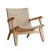 Wuli ins Celebrity Rattan Chair Rope Woven Middle Chair القديم Simple Sofa Chair Retro Style Lounge Lounge Chair