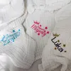 Naam Gepersonaliseerde mousseline deken Baby Swaddle Wrap Pasgeboren Custom Peuter Crib Bed Stroller Deken Baby Shower Verjaardagscadeau