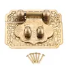 Dreld 1pc 50*40 мм антикварная бронзовая латунная коробка Hasp Lock Brock Grackles для ювелирной коробки