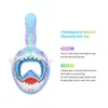 Smaco Swimming Mask Snorkling Full Face Snorkel Mask Kid Snorkling Gear Scuba Diving Masks Kids Anti-dimma Anti-Leak Dry Top Set