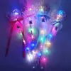 LED rave brinquedo 1pc Árvore de Natal LED Magic Fairy Stick Wands Rave Toy Light-Up Ball Ball Wand Glow Stick para aniversários Novidades do brinquedo 240410