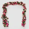 250 cm roze roze kunstmatige zijden bloemen slinger herfst bruiloft huiskamer decor kerstarrangement tuin arch nep planten wijnstok