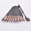 Makeup Brushes Cosmetics 12pcs Foundation Eye maquillage 3 Colours Eyeshadow Brush Set Brocha de Maquillaje Kit6558144 Drop Livrot Healt OTSJ9