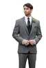 Herrenanzüge graue formale Hochzeit Männer Anzug Bräutigam Smoking Slim Fit Blazer Hombre Hochqualität lässig Custom Custom 3 -Piece Set Jacket Weste Pant für