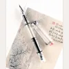 1ピース透明な噴水ブラシペンインク補充可能なソフトブラシの書道インクペン描画の輪郭を書くためのペン