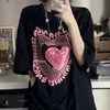 Übergroße T-Shirt Love Graphic T-Shirts Frauen süße Tees Paar T-Shirt Streetwear Y2K Tops Harajuku süße Kleidung 240410