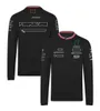 2024 F1 F1 Fórmula 1 Fórmula 1 Official Capuz preto Sweatshirt Nova temporada de uniforme de corrida Racing Racing Driver fãs 1/4 Zip Sweat