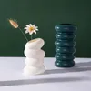 1 st plastic Spiral Wit vaas Hydroponische pot vaasdecoratie Home Desk Decoratieve vazen voor bloemen Decoratie Maison Floreros 240408