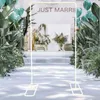 2*1M Boda Archp Facklip Metal Stand Square Flower Frame Decoración de la fiesta de la fiesta del jardín White Square Arch 240329