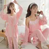 3st/set graviditet Moderskap Pyjamas Sleepwear Amtafeeding Nightgown Elegant Maternity Nursing Clothing Graviditet Nattkläder