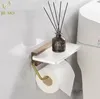 Badezimmerpapierhandtuchhalter Toilettenrollenhalter Wand montiertes Papierpapier Acrylholzmaterial