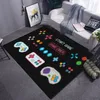 Alfombra de jugador Mats de controlador de juego negro divertida para niños Rargu de la alfombra suave Rargante Anime Silla de jugadores Alfombra de la alfombra grande sala de estar