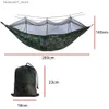 Hammocks Tourist Sleep Hammer 260x140cm Outdoor Camping Hammock 1-2 People Going to Swing Ultra Light Hammock with Mosquito Nets PortableQ