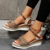 Sandals Women Lightweight Colorblock Knot Decor Espadrille Vacation Faux Suede Ankle Strap Wedge For Lace Up