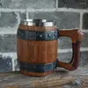 Кружки викинги, пьющие немецкий крупный деревянный ствол пивной кружки из нержавеющей стали чашка для водного стекла вода
