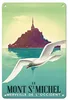 Le Mont-Saint-Michel, Normandy, France by Pierre Fix-Masseau c.1937 Metal Tin Sign