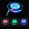 USB uppladdningsbar LED -cocktail Coaster Akryl Drink Coasters Bar Beer Beverage Lighting F/Home Club Wedding Bar Party Decoration