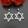 Anhänger Halsketten Star von David Israel Kette Halskette Frauen Edelstahl Judaica Silber Farbe Jüdische Männer Schmuckpendant263q