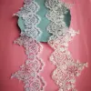 1yard/13 cm Weiß/Elfenbein Cording Stoff Blume Venise Venice Mesh Spitzenverkleidung Applique nähen Handwerk für Hochzeit Dez.