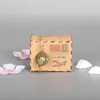 10 pezzi/pacchetti di lotto piccola scatola regalo in sapone fatta a mano per la scatola di caramelle di gioielleria artigianale pieghevole Kraft Box