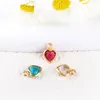 12pcs Charms Birthstone Birth Stone Pendants DIY Handmade Making Findings Gold Color Crystal For Necklace Bracelet