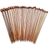 36pcs/Set 18 Size Carbonize Bamboo Single Pointed Crochet Knitting Needles Kit Smooth Needle Hooks Craft Tool