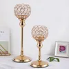 Gold Crystal Candlestick Creative Metal Wedding Centres